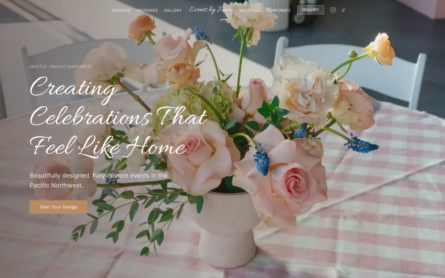 Events by Juna website homepage